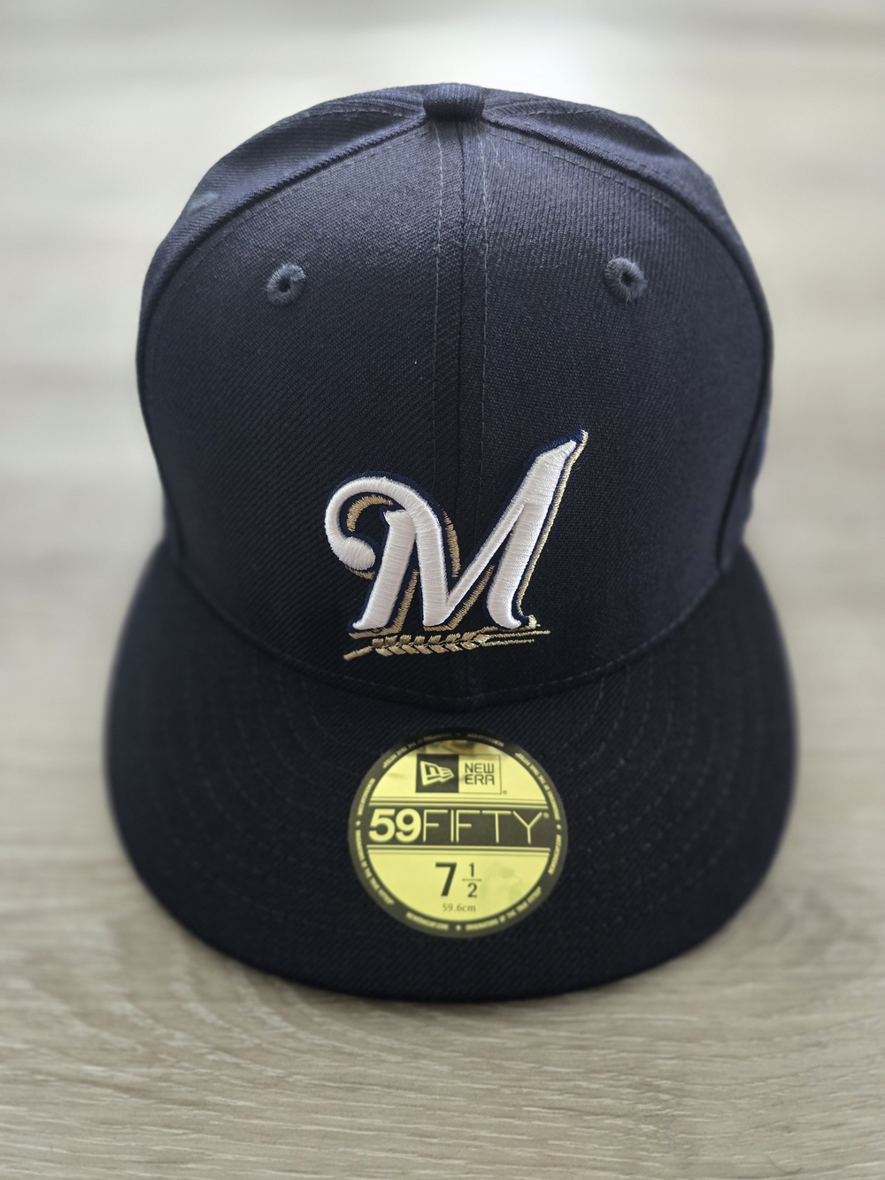 New Era Milwaukee Brewers Fitted Hat 202 All Star Patch Size 7 1/2 Brand NEW